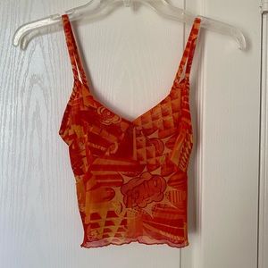 Comic book crop tank